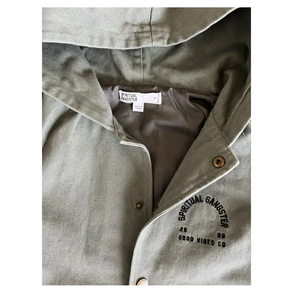 NWOT Spiritual Gangster unisex military jacket size 6 - Picture 2 of 6
